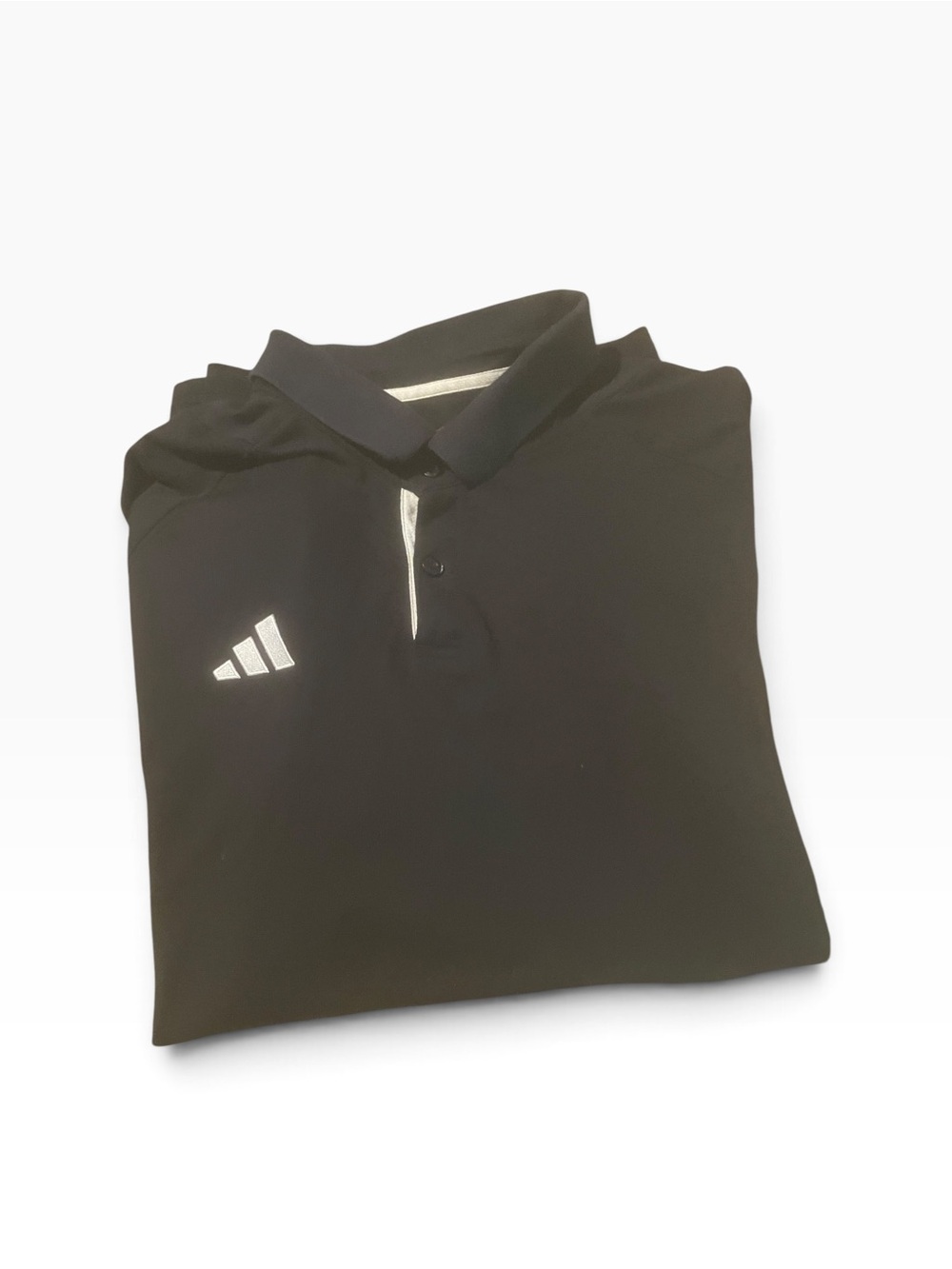 adidas Black Polo with White Logo XXL like new